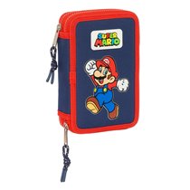 Plumier Doble Pequeño 28 Piezas Super Mario "World" 12,5 x 19,5 x 4 cm.