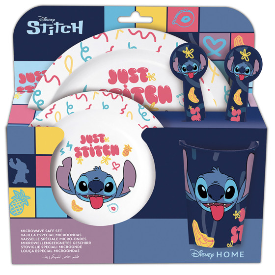 Set Micro Kids 5 Piezas En Estuche Stitch "Sweet" 24,5 x 24 x 5,5 cm.