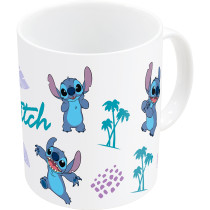 Taza Cerámica 325Ml En Caja Regalo Stitch Leaves Pattern Young Adult 11,7 x 10 x 8,7 cm.