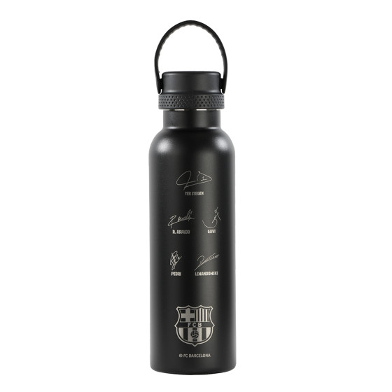 Botella Termo 600Ml F.C.Barcelona "Black" 25 x 7,3 x 7,3 cm.