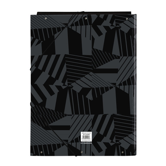 Carpeta Folio 3 Solapas F.C.Barcelona "Black" 26 x 33,5 x 2,5 cm.
