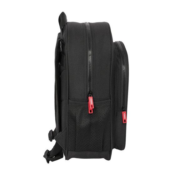 Mochila Junior Adaptable A Carro F.C.Barcelona "Black" 32 x 38 x 12 cm.