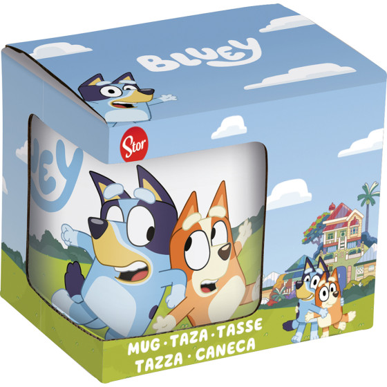 Taza Cerámica 325Ml En Caja Regalo Bluey Walk 11,7 x 10 x 8,7 cm.
