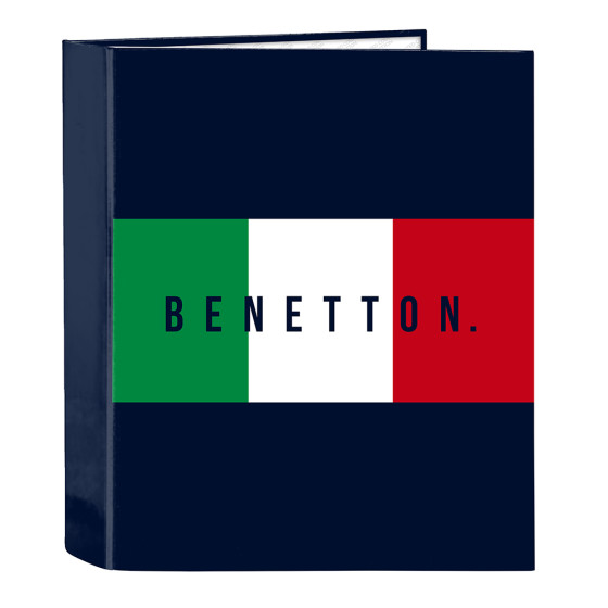 Carpeta Folio 4 Anillas 35Mm Lomo Ancho Benetton "Flag" 