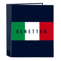 Carpeta Folio 4 Anillas 35Mm Lomo Ancho Benetton "Flag" 