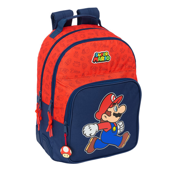 Mochila Doble Adaptable A Carro Super Mario "Trick" 32 x 42 x 15 cm.