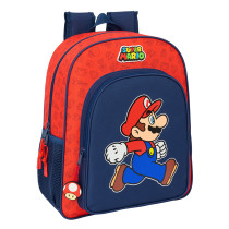 Mochila Junior Adaptable A Carro Super Mario "Trick" 32 x 38 x 12 cm.