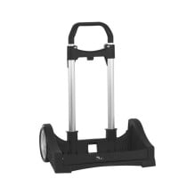 Carro Escolar Portamochila SAFTA Evolution Negro Plegable 40 x