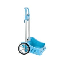 Carro Escolar Portamochila SAFTA Evolution Celeste Plegable 40