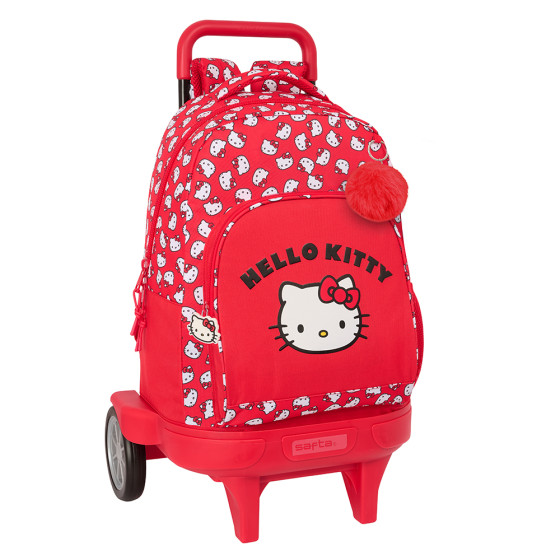 Mochila Con Ruedas Compact Evolution Extraible Hello Kitty "Iconic" 33 x 45 x 22 cm.