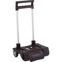 Carro Escolar Portamochila SAFTA Plegable Negro 30 x 85 x 23 cm.
