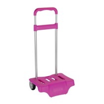 Carro Escolar Portamochila SAFTA Grande Fucsia 30 x 85 x 23 cm.