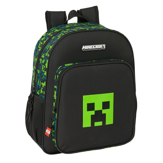 Mochila Junior Adaptable A Carro Minecraft "Tnt" 32 x 38 x 12 cm.