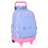 Mochila Con Ruedas Compact Extraible Benetton "Lila" 33 x 45 x 22 cm.