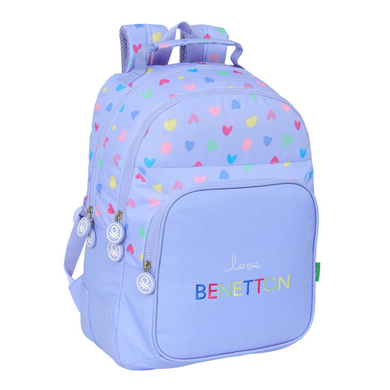 Mochila Doble Adaptable A Carro Benetton "Lila" 32 x 42 x 15 cm.