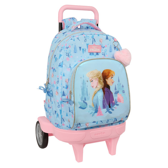 Mochila Con Ruedas Compact Evolution Extraible Frozen "Ice Magic" 33 x 45 x 22 cm.