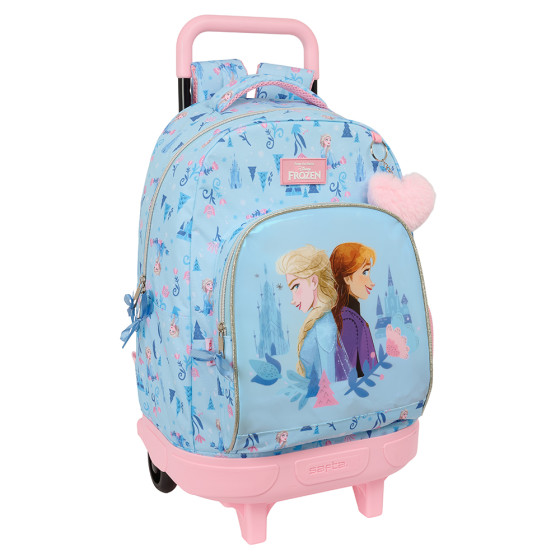 Mochila Con Ruedas Compact Extraible Frozen "Ice Magic" 33 x 45 x 22 cm.