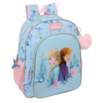 Mochila Junior Adaptable A Carro Frozen "Ice Magic" 32 x 38 x 12 cm.