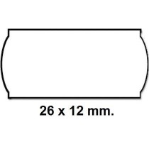 Etiquetas METO Onduladas 26 x 12 mm. Lisa Blanca Removible