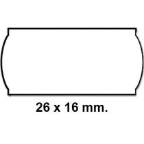 Etiquetas METO Onduladas 26 x 16 mm. Lisa Blanca Removible