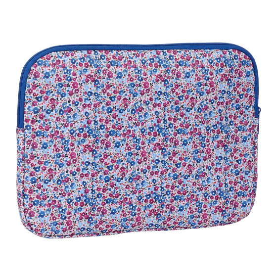Funda Para Portatil 14'' "Flores Coimbra Azul" 34 x 25 x 2 cm.