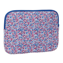 Funda Para Portatil 14'' "Flores Coimbra Azul" 34 x 25 x 2 cm.