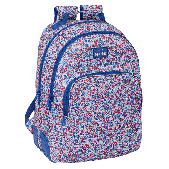 Mochila Grande "Flores Coimbra Azul" 32 x 42 x 15 cm.