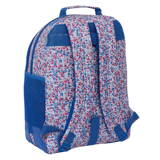 Mochila Grande "Flores Coimbra Azul" 32 x 42 x 15 cm.