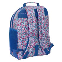Mochila Grande "Flores Coimbra Azul" 32 x 42 x 15 cm.