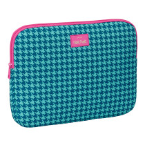 Funda Para Portatil 14'' "Pata De Gallo Verde" 34 x 25 x 2 cm.