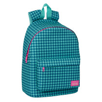 Mochila Grande Ordenador "Pata De Gallo Verde" 31 x 41 x 16 cm.