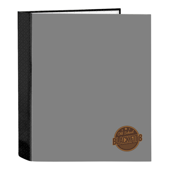Carpeta Folio 4 Anillas 35Mm Lomo Ancho Blackfit8 "Old School" 27 x 33 x 6 cm.