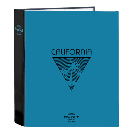 Carpeta Folio 4 Anillas 35Mm Lomo Ancho Blackfit8 "California" 27 x 33 x 6 cm.