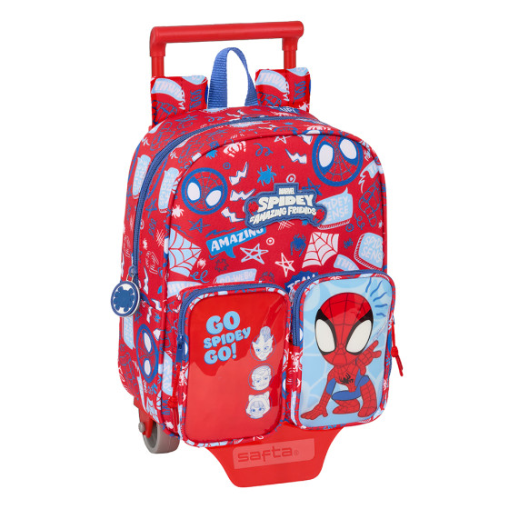 Mochila 232 Bolsillos Frontales+Carro 805 Spidey "Rescue" 22 x 27 x 10 cm.