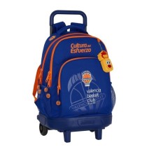 Mochila Escolar VALENCIA BASKET Con Carro Extraíble 33 x 45 x