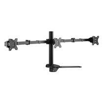 Equip - Soporte sobremesa para 3 monitores 13"-27" - Doble brazo - Vesa - Hasta 8kg
