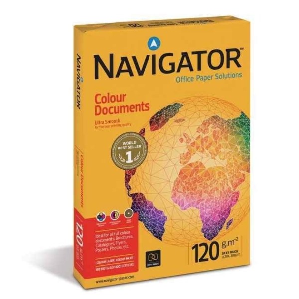 Papel NAVIGATOR Colour Documents 120 g. Din-A4 Paquete x250