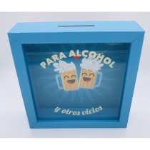 Hucha Decorativa Madera ROYMART "Para Alcohol"