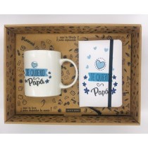 Set Taza Cerámica + Libreta ROYMART "Te Quiero Papá"