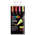 Rotulador POSCA Acrílico Base Agua PC-5M/4C Estuche De 4 Marcadores FLUOR