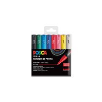 Rotulador POSCA Acrílico Base Agua PC-1M/8C Estuche De 8 Marcadores BASIC