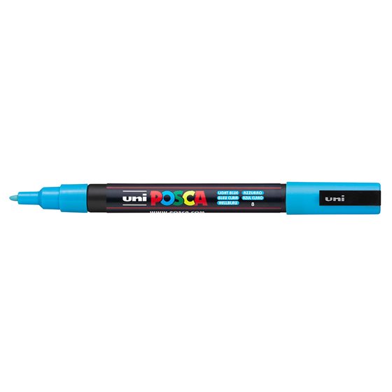 Rotulador POSCA Acrílico Base Agua PC-3M Azul Claro