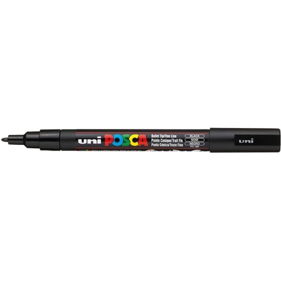 Rotulador POSCA Acrílico Base Agua PC-3M Negro