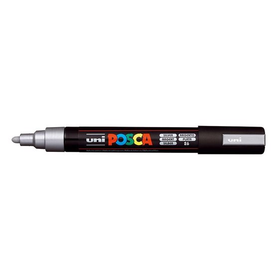 Rotulador POSCA Acrílico Base Agua PC-5M Plata