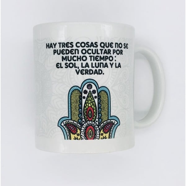 Taza Cerámica ROYMART Mandala Mano Hamsa