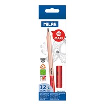 Caja 12 Lápices MILAN Grafito HB MAXI Triangulares