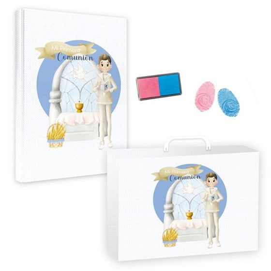 Libro Maletin Comunión ARGUVAL Con Huellas Niño Altar