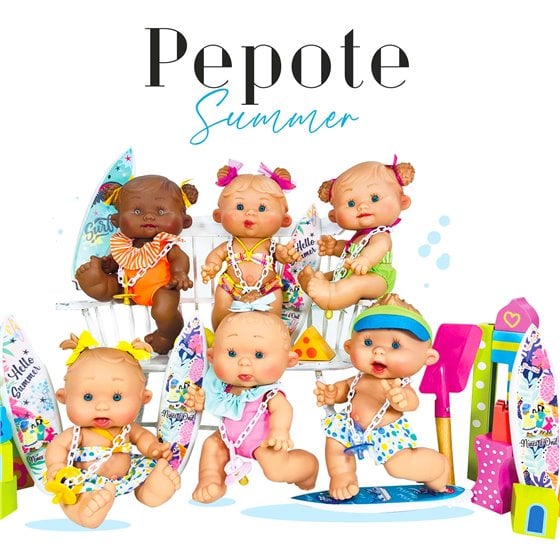 Muñecas NINES D´ONIL Pepote Summer Display 8 unidades