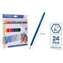 Lapices De Colores BEBASIC Madera Hexagonal 24 Uds.