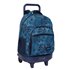 Mochila Grande Con Ruedas Compact Extraible Simple Safta "New Edition" 33 x 45 x 22 cm.